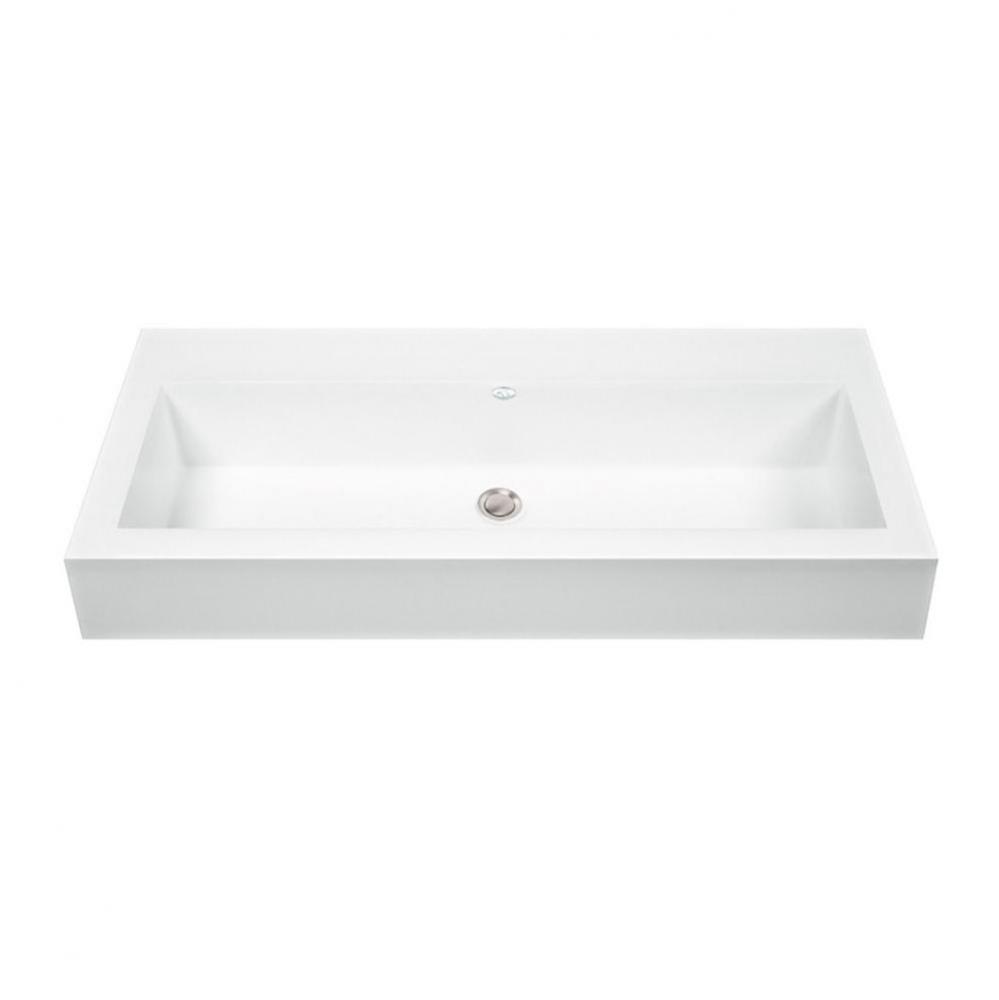 METRO 2 SR SCULPTURESTONE SEMI-RECESSED - MATTE WHITE (37.25X17.5)