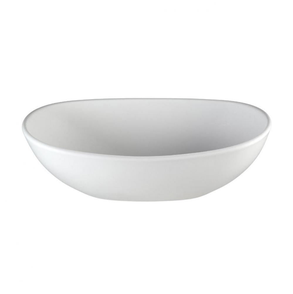 ELISE SCULPTURESTONE VESSEL - GLOSS BISCUIT (22.25X14)