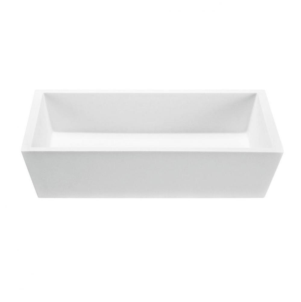 PETRA 4 SCULPTURESTONE VESSEL - GLOSS WHITE (22X14.25)