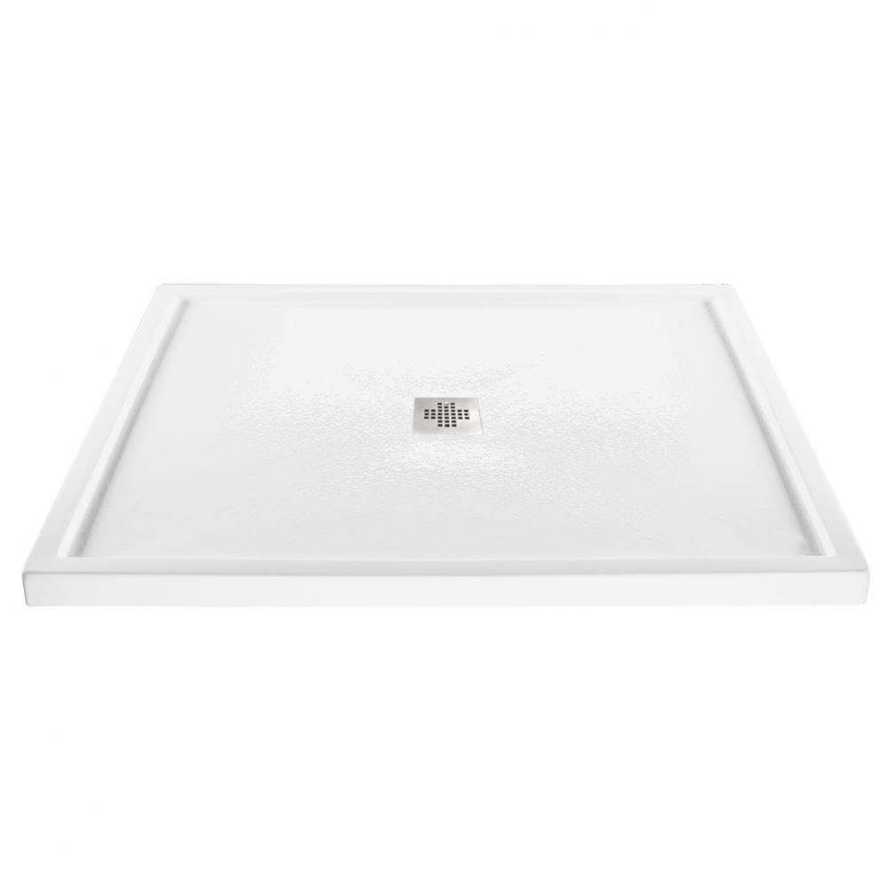 4836 ACRYLIC CXL CENTER DRAIN MULTI THRESHOLD - WHITE