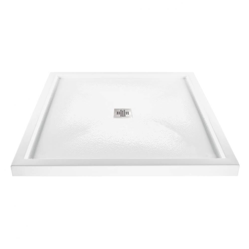 4848 ACRYLIC CXL CENTER DRAIN MULTI THRESHOLD - WHITE