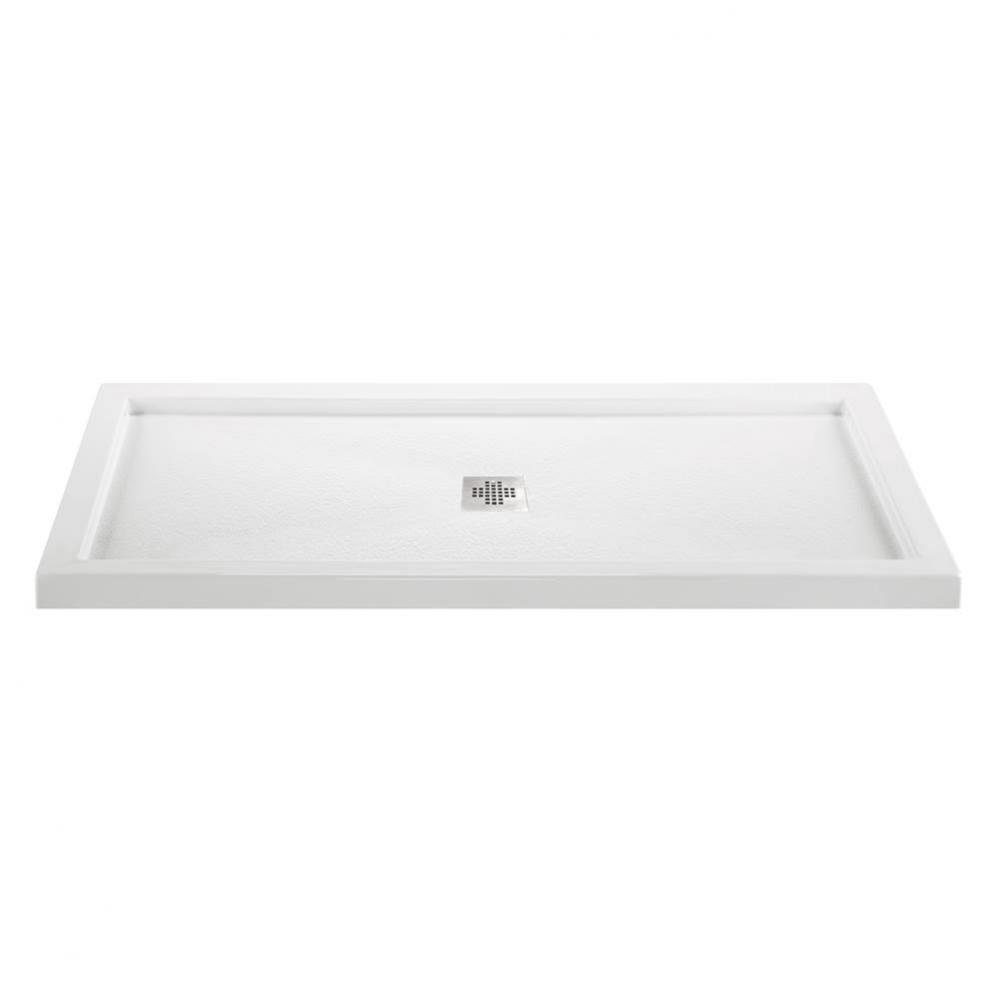 6032 ACRYLIC CXL CENTER DRAIN MULTI THRESHOLD - BISCUIT