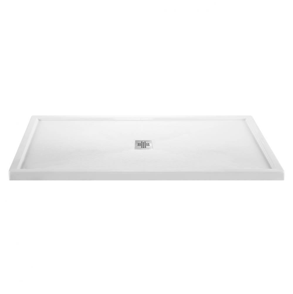 7236 ACRYLIC CXL CENTER DRAIN MULTI THRESHOLD - WHITE