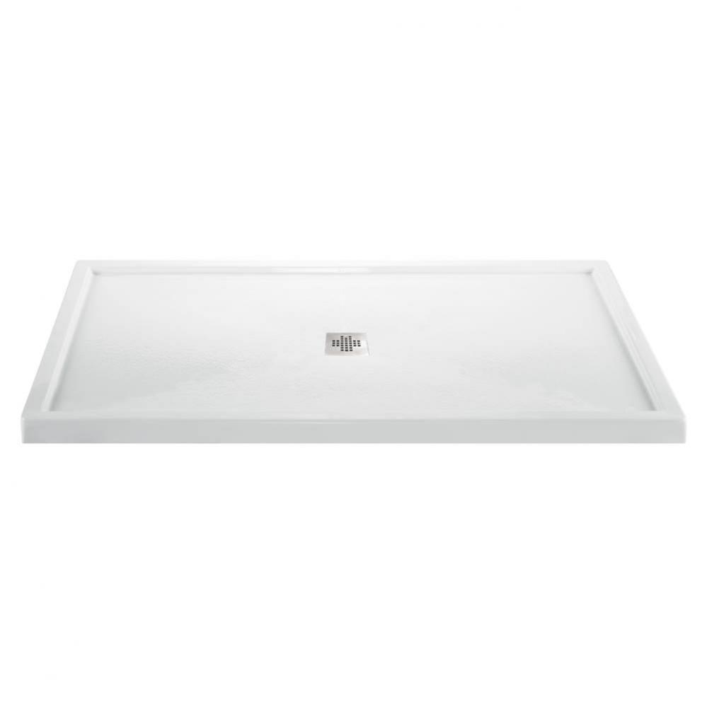 7242 ACRYLIC CXL CENTER DRAIN MULTI THRESHOLD - WHITE