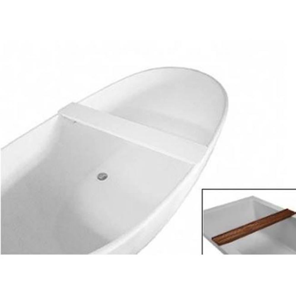 SCULPTURESTONE TUB TRAY W/STEMWARE HOLDER GLOSS BISCUIT