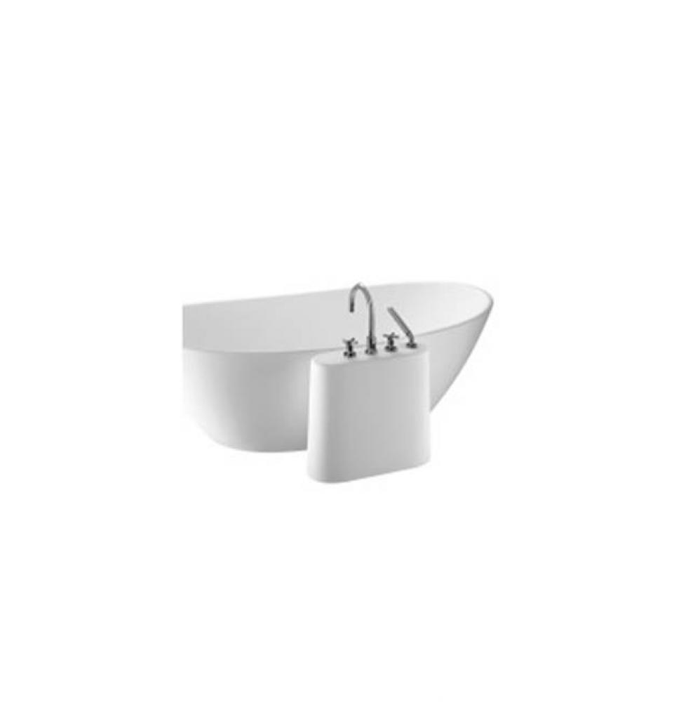 FAUCET STAND - FOR SCULPTURESTONE TUBS - LARGE VERSION - MATTE WHITE