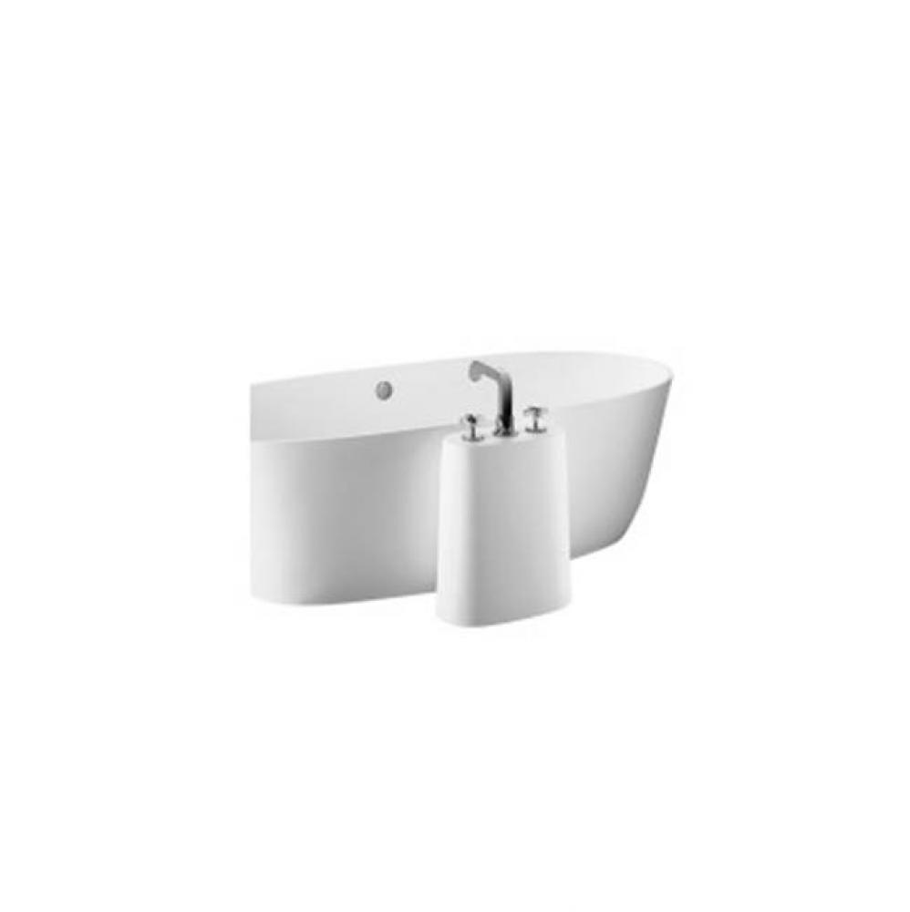 FAUCET STAND - FOR SCULPTURESTONE TUBS - SMALL VERSION - MATTE BISCUIT