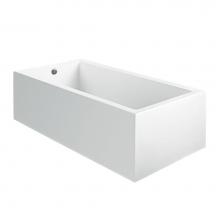 MTI Baths S105ASCULPT1 - 60X30 Sculpted 1 Side White Soaker Andrea 105A