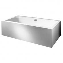 MTI Baths S108A1 - ANDREA 18A ACRYLIC CXL SCULPTED 1 SIDE SOAKER - WHITE (72X48.25)
