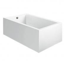 MTI Baths S114A1 - ANDREA 9A ACRYLIC CXL SCULPTED 1 SIDE SOAKER - WHITE (66.75X49)