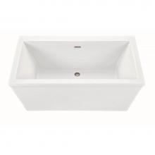 MTI Baths S120DM-WH - KAHLO 3 DOLOMATTE FREESTANDING FAUCET DECK SOAKER - WHITE (60X36)