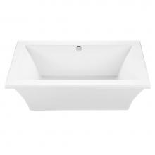 MTI Baths AST136B-WH - MADELYN 3 ACRYLIC CXL FREESTANDING W/PEDESTAL AIR BATH - WHITE (65.5X35.625)
