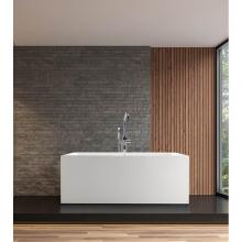 MTI Baths AST142A1 - KAHLO 2A ACRYLIC CXL SCULPTED 1 SIDE FAUCET DECK AIR BATH - WHITE (66X36)