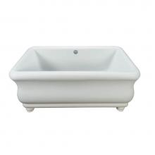 MTI Baths S146CDM-WH - PARISIAN 1 WITH BUN FEET DOLOMATTE SCULPTED FINISH FREESTANDING SOAKER - WHITE (66X35.75)