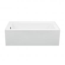 MTI Baths AE151-AL-LH - 60X32 Bone Integral Skirted Aria Elite Bath Left Hand Drain-Cameron