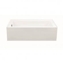 MTI Baths S154DM-WH-LH - CAMERON 4 DOLOMATTE INTEGRAL SKIRTED LH DRAIN SOAKER - WHITE (60X30.5)