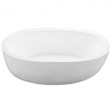 MTI Baths AE180DM-WH - OLIVIA 2 DOLOMATTE FREESTANDING SCULPTED AIR BATH ELITE - WHITE (72.5X36.375)