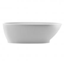 MTI Baths S189-WH-MT - Lydia Sculpturestone Freestanding/Undermount Soaker - Matte White (65.5X31.75)