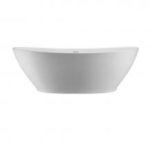 MTI Baths S195 WH-MT - ELISE SCULPTURESTONE FREESTANDING INTEGRAL PEDESTAL SOAKER - MATTE WHITE (62.25X36)