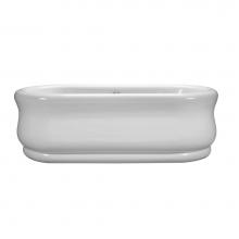 MTI Baths AE202-WH - PARISIAN 4 ACRYLIC CXL SCULPTED FINISH FREESTANDING AIR BATH ELITE - WHITE (71.25x34.75)