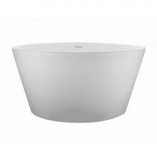 MTI Baths S211F-WH-MT - HALO SCULPTURESTONE FREESTANDING/UNDERMOUNT ROUND FLAT TOP RIM SOAKER - MATTE WHITE (52 X52)