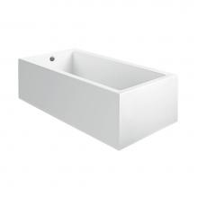 MTI Baths S212A2 - ANDREA 25A ACRYLIC CXL SCULPTED 2 SIDE SOAKER - WHITE (48X32)