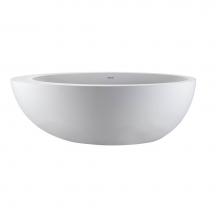 MTI Baths AST217-WH-MT - CASCARA SCULPTURESTONE FREESTANDING AIR  BATH - MATTE WHITE (71X42)