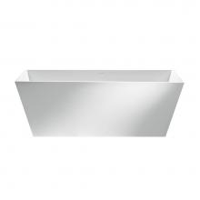 MTI Baths S228-WH-GL - Petra Sculpturestone Freestanding/Undermount Soaker - Gloss White (62.25X32.25)
