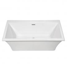 MTI Baths AST238-BI - MADELYN 5 ACRYLIC CXL FREESTANDING FAUCET DECK AIR BATH - BISCUIT (65.75X36)
