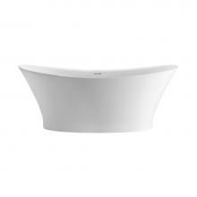 MTI Baths S242-WH-MT - MALLORY SCULPTURESTONE SOAKER - MATTE WHITE (66X35.25)