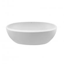 MTI Baths AST253-WH-MT - CASSANDRA SCULPTURESTONE FREESTANDING AIR BATH - MATTE WHITE (71.75X37.5)