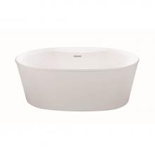 MTI Baths AST255DM-WH - ADEL 2 W/DECK DOLOMATTE FREESTANDINGAIR BATH - WHITE (57.25X31.5)