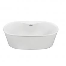 MTI Baths AST269DM-WH - ADEL 4 W/DECK DOLOMATTE FREESTANDINGAIR BATH - WHITE (66X31)