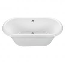 MTI Baths AST74B-WH - MELINDA 1 ACRYLIC CXL FREESTANDING W/PEDESTAL AIR BATH - WHITE (71.625X35.5)