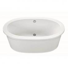 MTI Baths AST75DM-WH-LS - ADENA 7 DOLOMATTE FREESTANDING AIR BATH - WHITE (59.5X35.25)