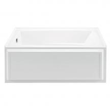 MTI Baths AE80-BI-RH - WYNDHAM 5 ACRYLIC CXL ALCOVE INTEGRAL SKIRTED RH AIR BATH ELITE - BISCUIT (59.75X32)