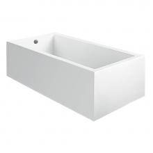 MTI Baths AST92A1 - ANDREA 2A ACRYLIC CXL SCULPTED 1 SIDE AIR BATH - WHITE (71.625X31.75)