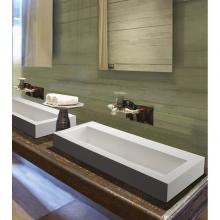 MTI Baths MTCS-701D-MT-WH - METRO 2 SCULPTURESTONE WALL-MOUNTED - MATTE WHITE (37.25X17.25)