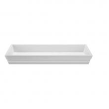 MTI Baths MTCS748-WH-MT - Petra 7 Sr Sculpturestone Semi-Recessed - Matte White (41.125X14.375)