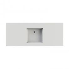 MTI Baths C801S43-WH-GL - Petra 1 Sculpturestone Counter Sink Single Bowl Up To 43''- Gloss White