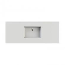 MTI Baths C803S43-WH-GL - Petra 3 Sculpturestone Counter Sink Single Bowl Up To 43''- Gloss White