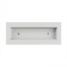 MTI Baths C806S56-BI-GL - Petra 6 Sculpturestone Counter Sink Single Bowl Up To 56'' - Gloss Biscuit