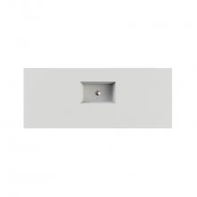 MTI Baths C809D50GL-WH - PETRA 9 SCULPTURESTONE COUNTER SINK DOUBLE BOWL  UP TO 50''- GLOSS WHITE