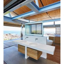 MTI Baths C863S38GL-WH - HALO 2 SCULPTURESTONE COUNTER SINK SINGLE BOWL  UP TO 38''- GLOSS WHITE
