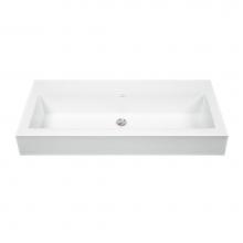 MTI Baths MTCS701-WH-MT - METRO 2 SR SCULPTURESTONE SEMI-RECESSED - MATTE WHITE (37.25X17.5)
