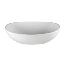 MTI Baths MTCS715GL-BI - ELISE SCULPTURESTONE VESSEL - GLOSS BISCUIT (22.25X14)