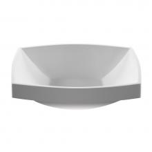 MTI Baths MTCS737-WH-MT - ADRIAN SCULPTURESTONE SEMI-RECESSED - MATTE WHITE (23.75X17.625)