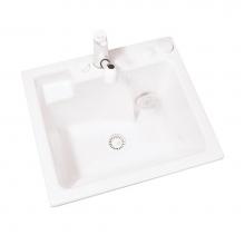 MTI Baths MTLS110J-BI - JENTLE JET LAUNDRY ACRYLIC CXL JETTED/WASHBOARD FRONT - BISCUIT (30X22)