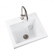 MTI Baths MTLS120J-WH-DI - JENTLE JET ACRYLIC CXL LAUNDRY JETTED/SMOOTH FRONT DROP IN - WHITE (30X22)