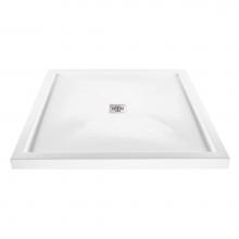 MTI Baths SB4848MTWH - 4848 ACRYLIC CXL CENTER DRAIN MULTI THRESHOLD - WHITE